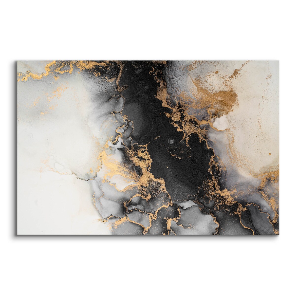 Obraz na płótnie Czarny marmur ze złotem 120x80cm