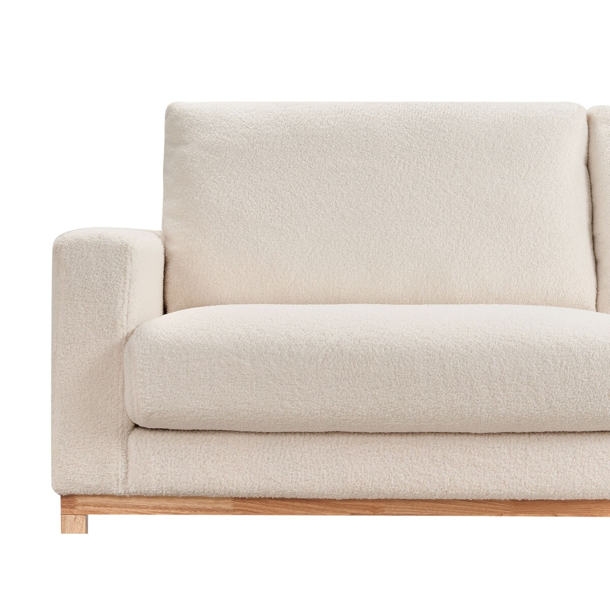 Narożnik dla 4 osób SIGGARD Boucle Biały Lewostronny