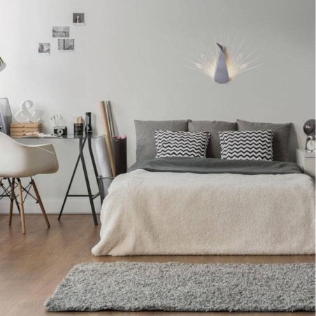 LAMPA ścienna ORIGAMI PAWN-W Abigali metalowa OPRAWA kinkiet LED 3W 3000K ptak biały