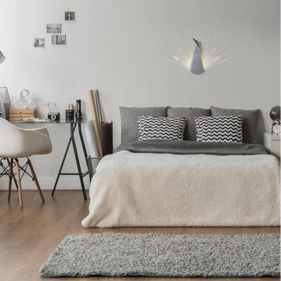 LAMPA ścienna ORIGAMI PAWN-W Abigali metalowa OPRAWA kinkiet LED 3W 3000K ptak biały