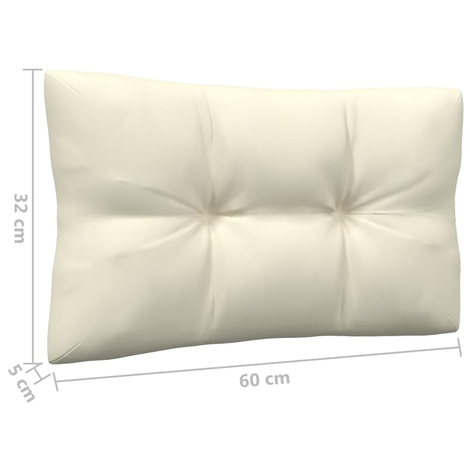vidaXL 3-osobowa sofa ogrodowa z kremowymi poduszkami, drewno sosnowe