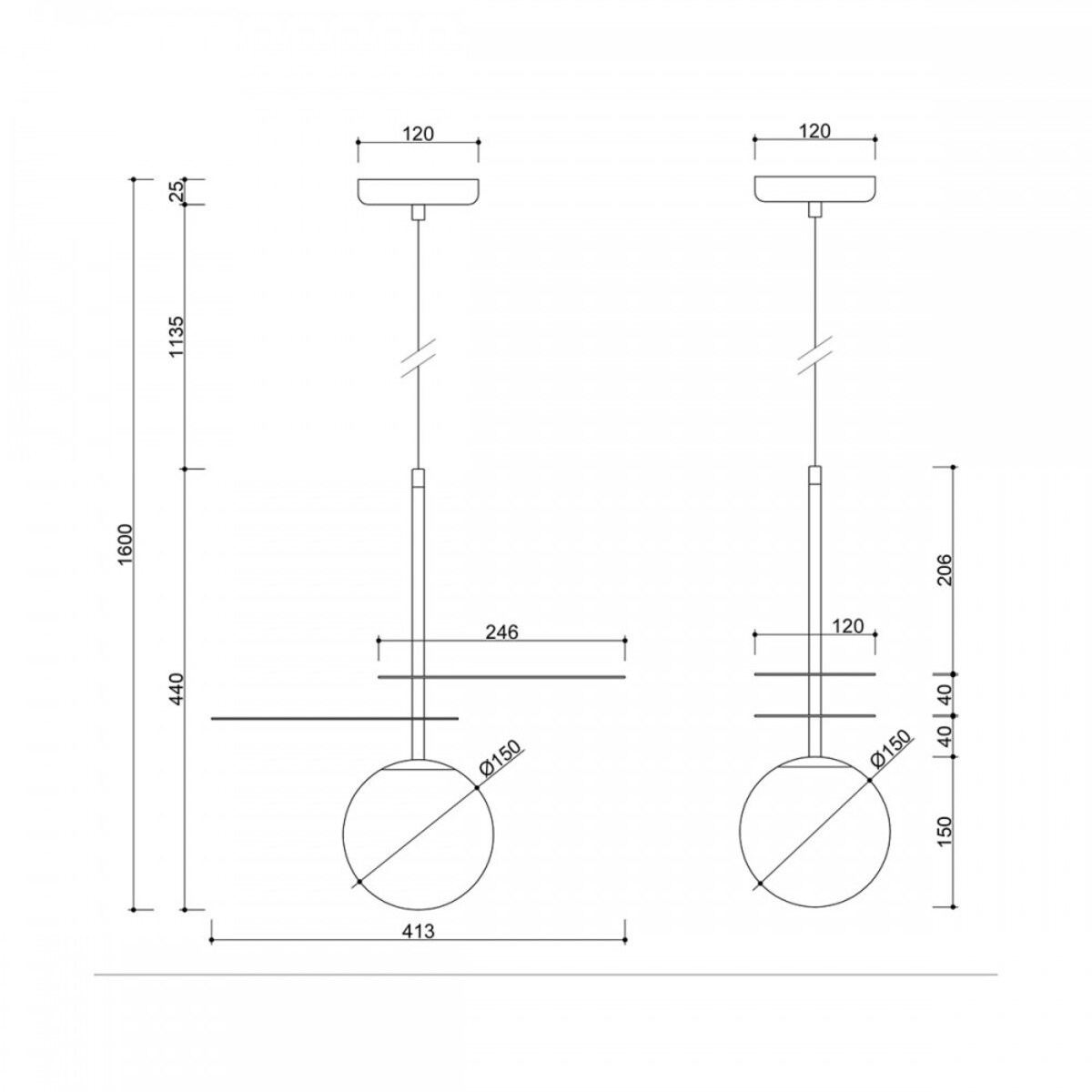 FYLLO A złota lampa wisząca z mosiężnymi liśćmi