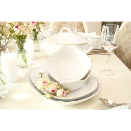 Garnitur do kawy dla 6 osób 18 el. Rococo Złota Linia 3604