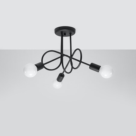 Żyrandol SUPEŁ 3 czarny