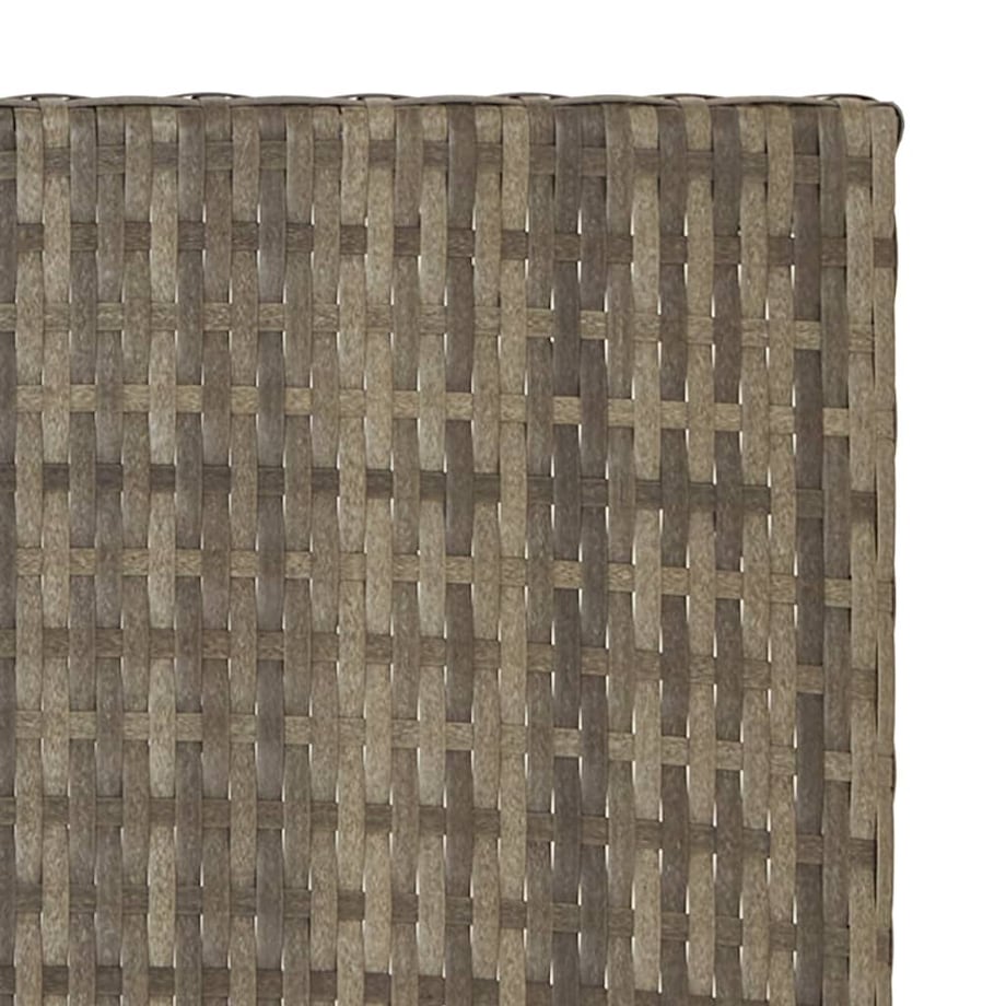 vidaXL Składany stolik, szary, 45x35x32 cm, polirattan