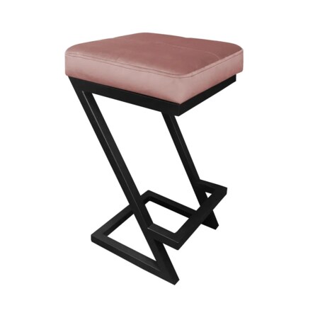 Hoker niski ZAZU VELVET różowy