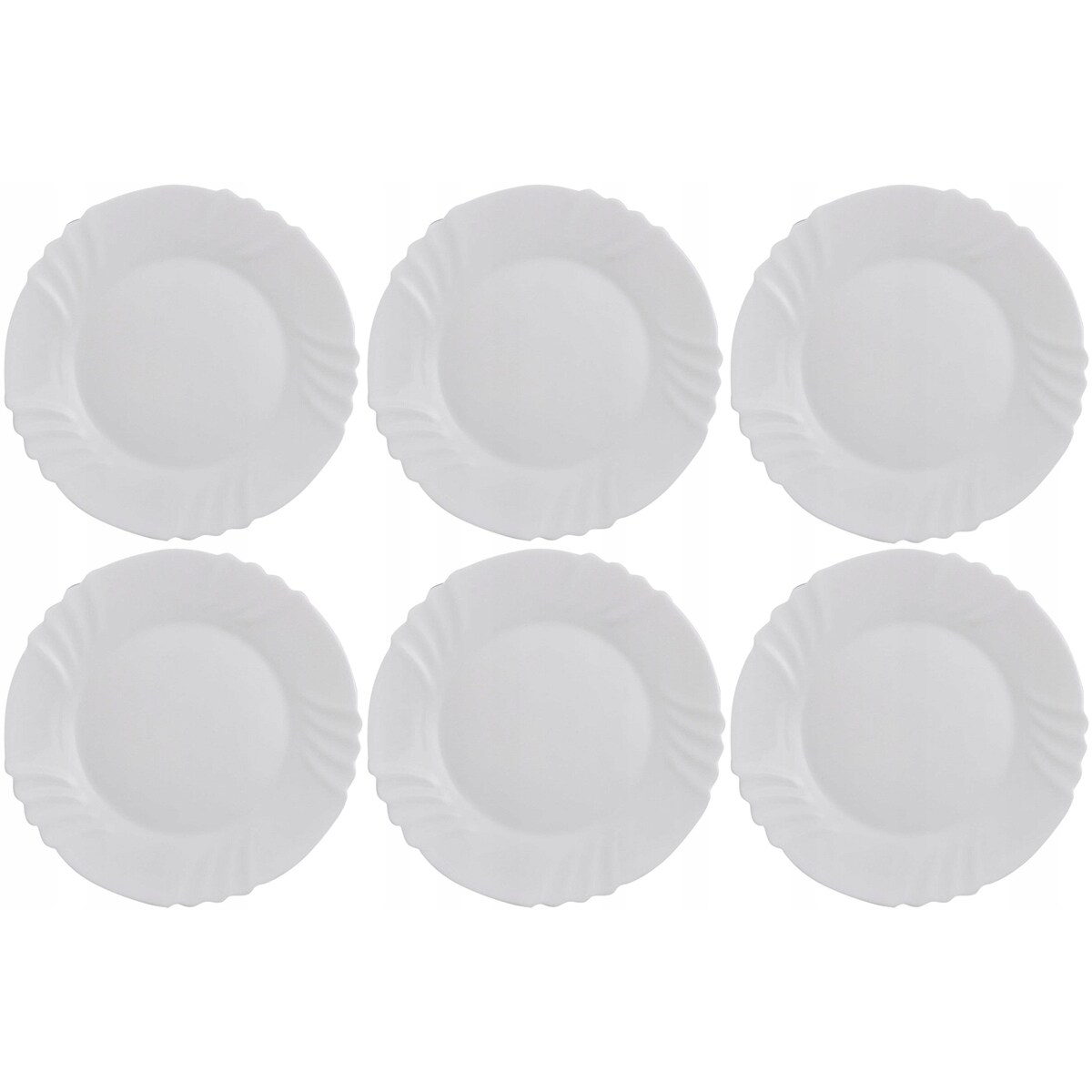 BORMIOLI TALERZE DESEROWE EBRO 6x 20 cm BIAŁE na ciasto desery jedzenie