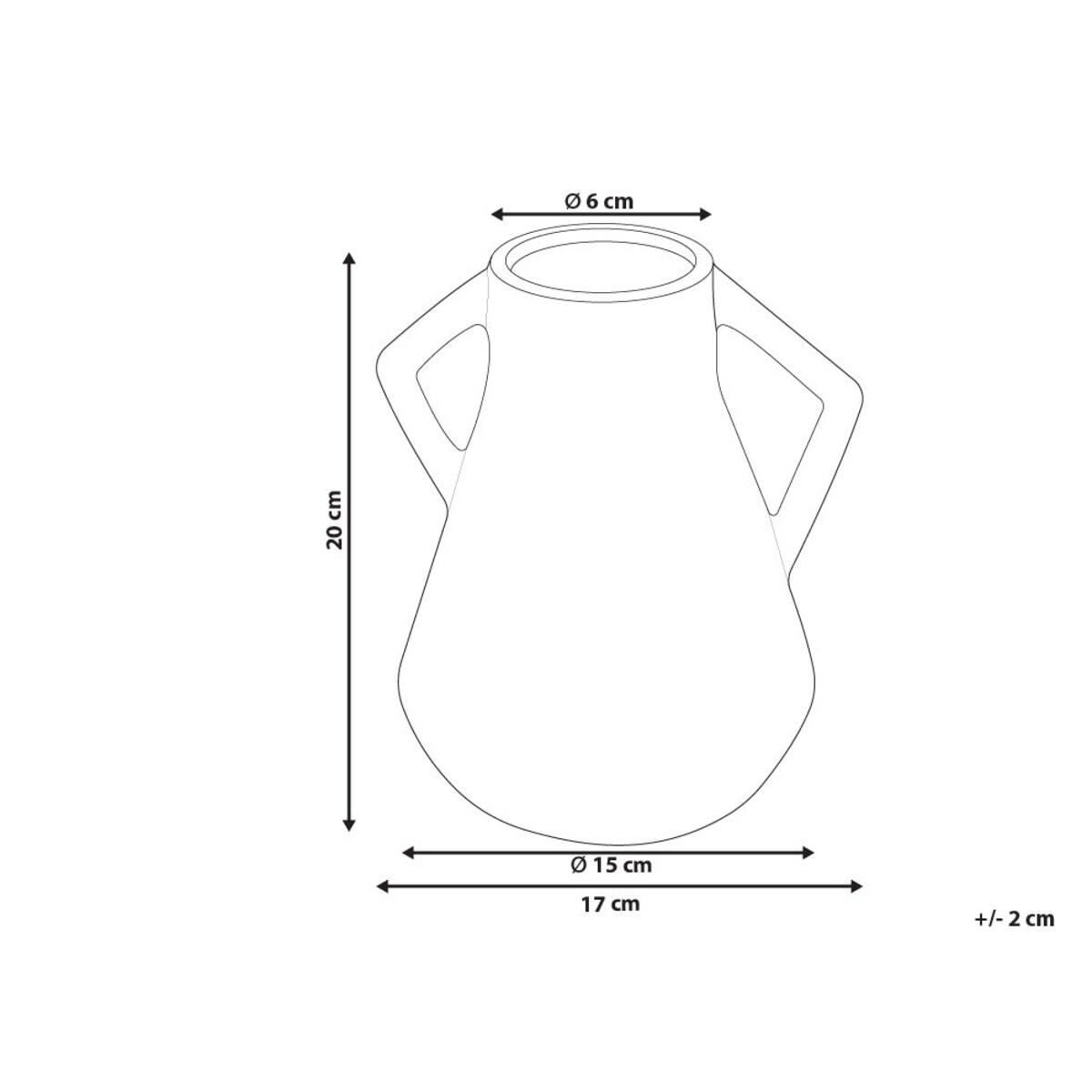 Wazon na kwiaty ceramiczny czarny FERMI