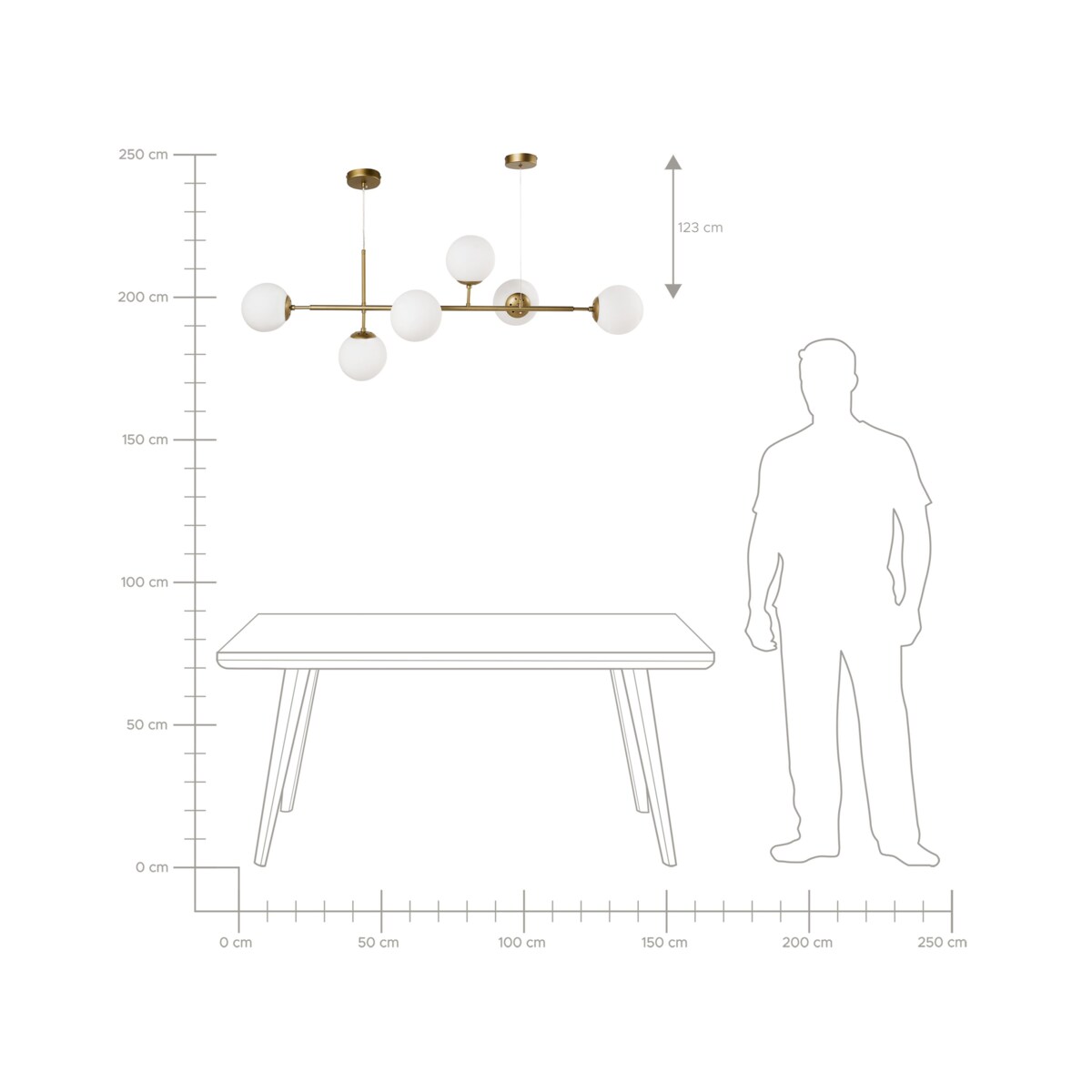 Lampa wisząca KASARI Metal Złoty