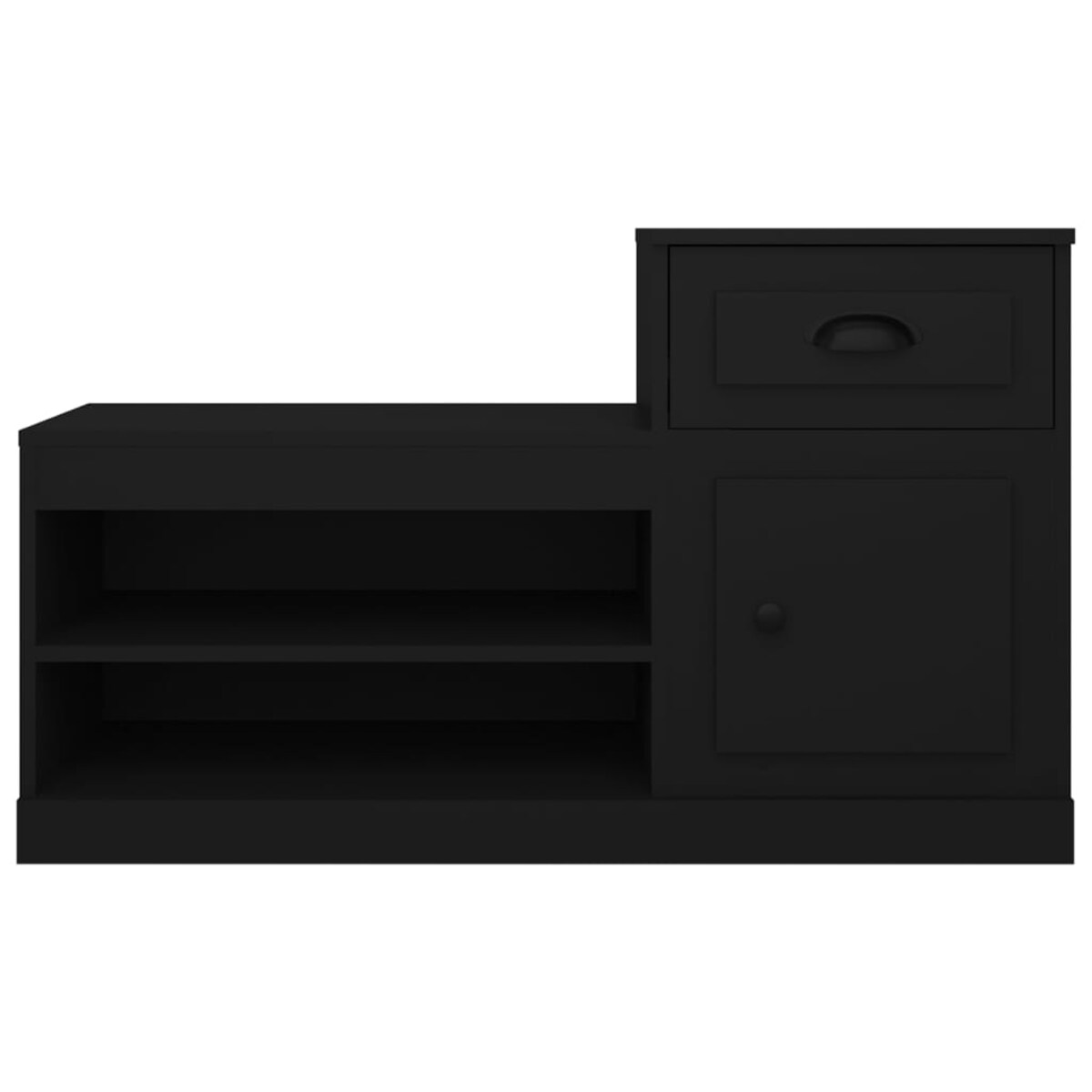 vidaXL Szafka na buty, czarna, 100x42x60 cm, materiał drewnopochodny