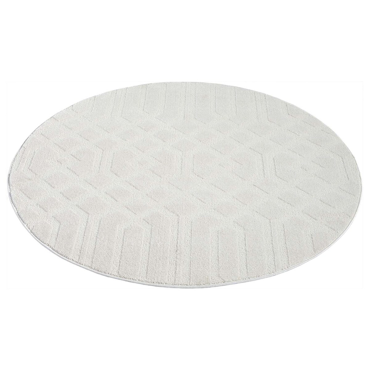 Dywan okrągły nowoczesny skandynawski high low Flaire 1380 Krem 200x200