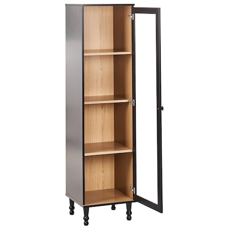 Witryna ze szklaną gablotą TINGLEDALE 40 cm Czarny