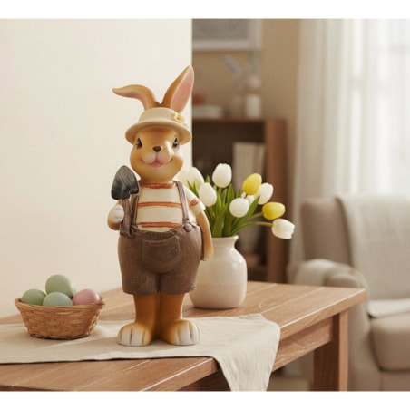 Zając ceramiczny wielkanocny figurka na Wielkanoc