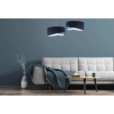 Lampa wisząca THUNDERCLOUD BLUE granatowa/biała