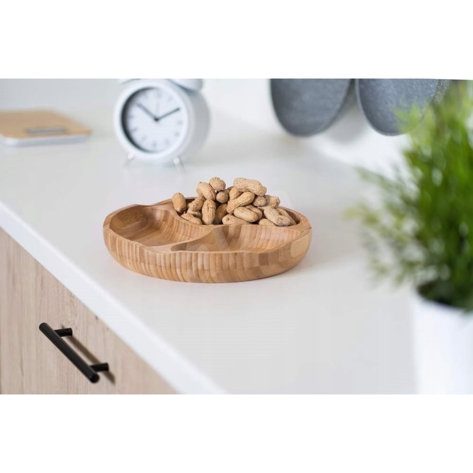PATERA SALATERKA BAMBUSOWA na prezent przekąski orzeszki czipsy owoce 25 cm