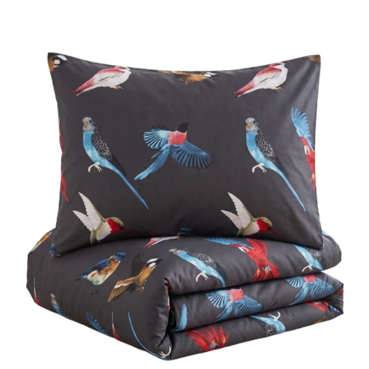 Komplet Pościeli Czarna Papugi 220X200 World Bird