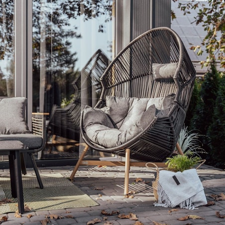 Fotel ogrodowy Holand antracytowy, szary, ogrodowy