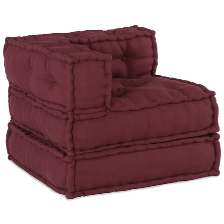 vidaXL Modułowa sofa, bordowy, 70x70x54, materiał
