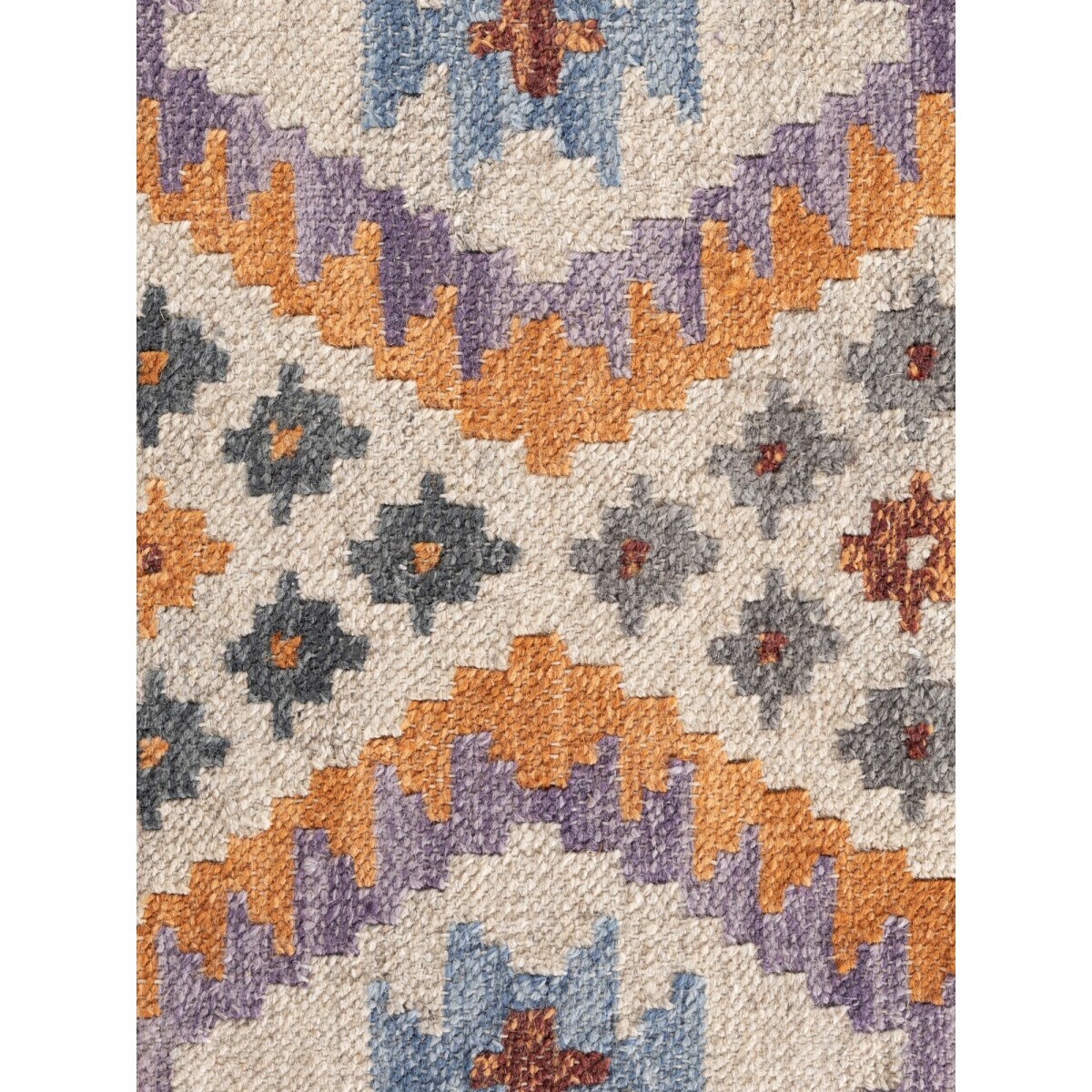Dywan wełniany do salonu 160x230cm, kolorowy wzór etniczny,ręcznie tkany