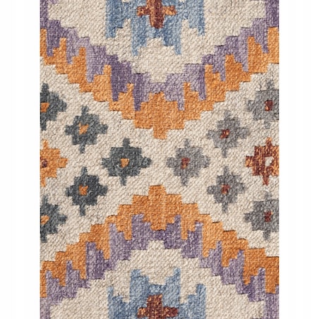 Dywan wełniany do salonu 160x230cm, kolorowy wzór etniczny,ręcznie tkany