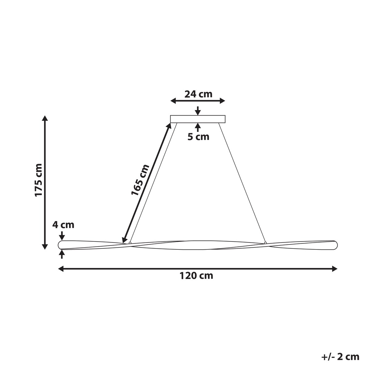 Lampa wisząca LED MAHOI Metal Czarny