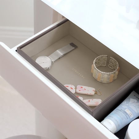 Szkatułka na biżuterię Stackers open classic szaro-beżowa