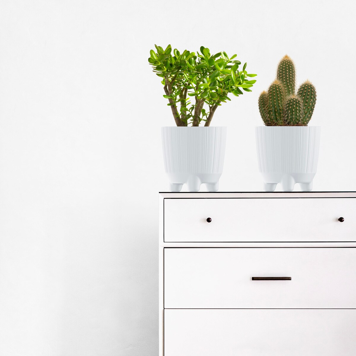 Doniczka Osłonka Okrągła Na Kwiaty 14,5 Cm Biała