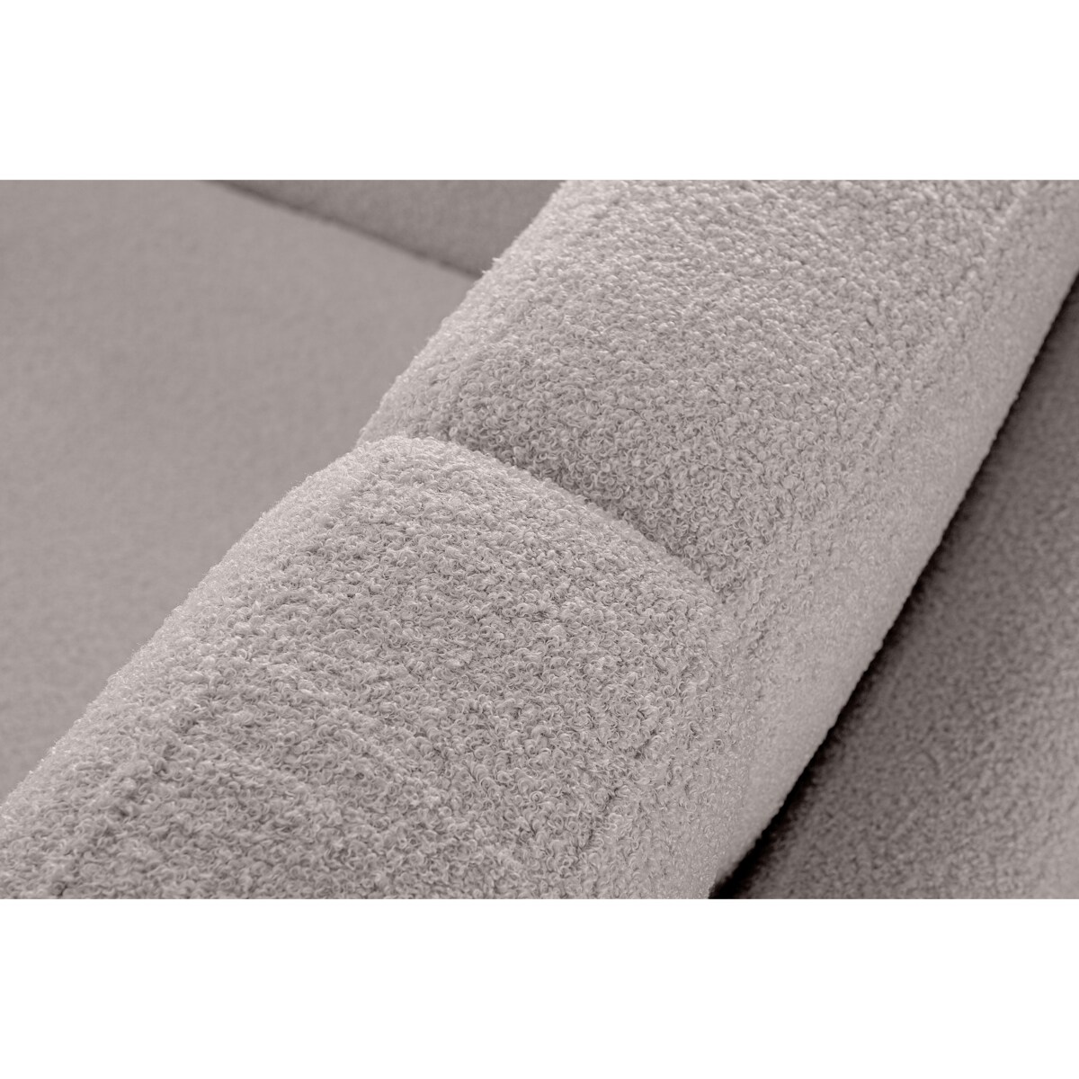 KONSIMO TAGIO Skandynawska 2-osobowa sofa z jasnoszarej tkaniny z owczej wełny