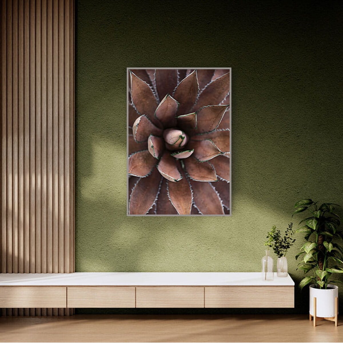 plakat brązowy aloes 30x40 cm