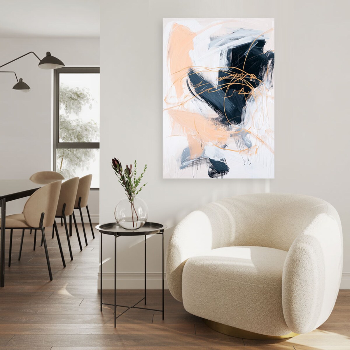 Feeby Obraz do salonu sypialni, Nowoczesna Abstrakcja imitacja farby 40x60