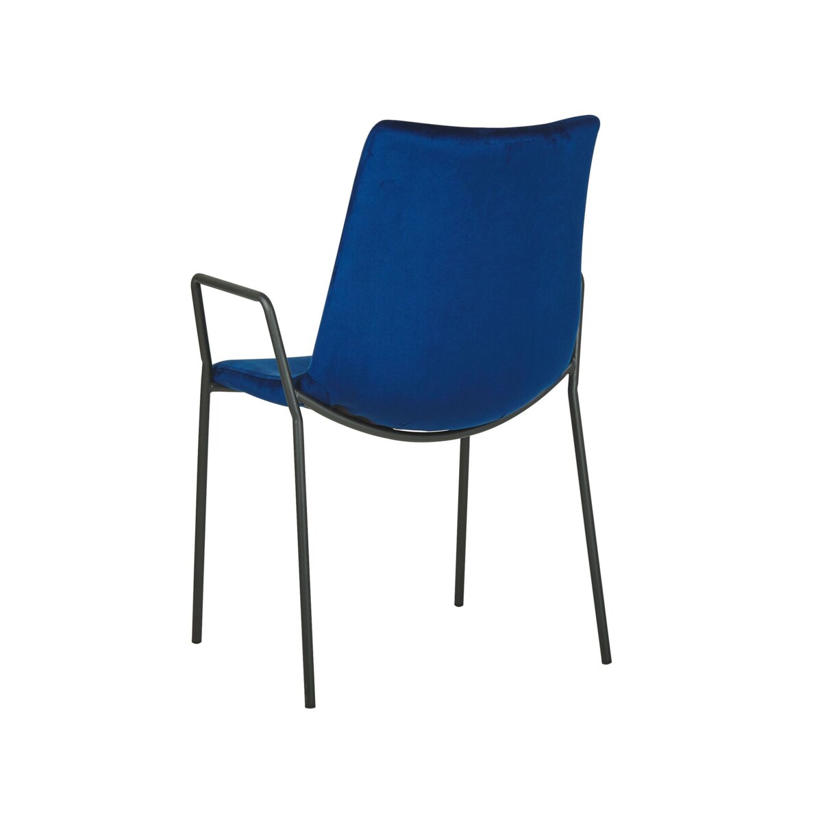 Zestaw 2 krzeseł do jadalni welurowy ciemnoniebieski JEFFERSON