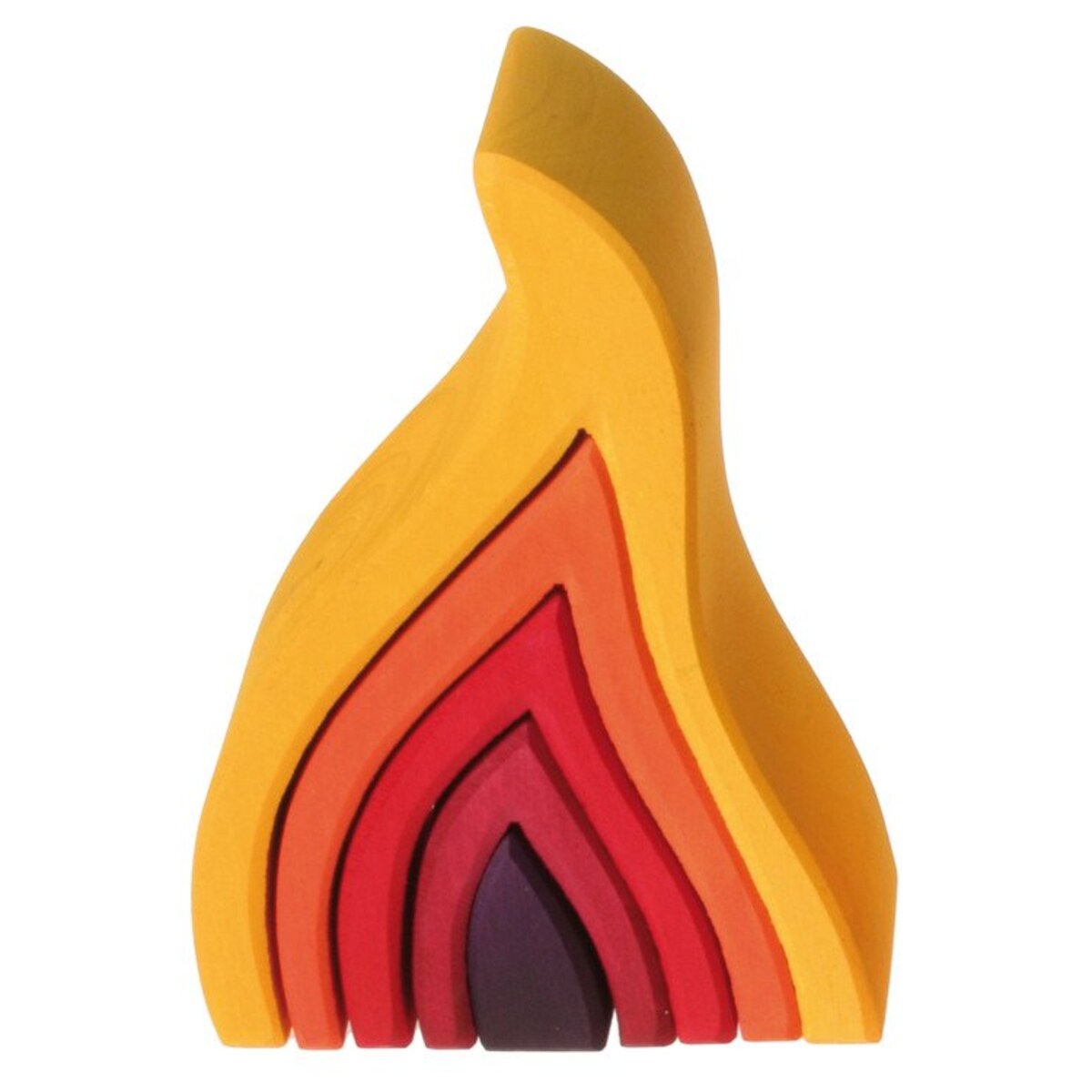 Kształt Ogień - drewniane klocki Grimm's czerwone 1+