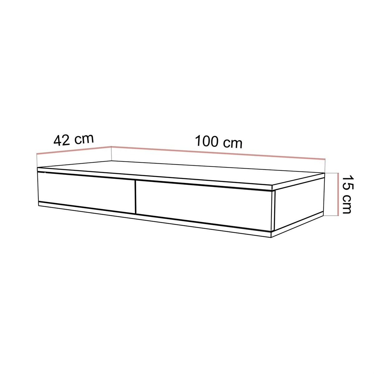 Wisząca konsola BLANCO GLAMOUR kaszmir, push-to-open