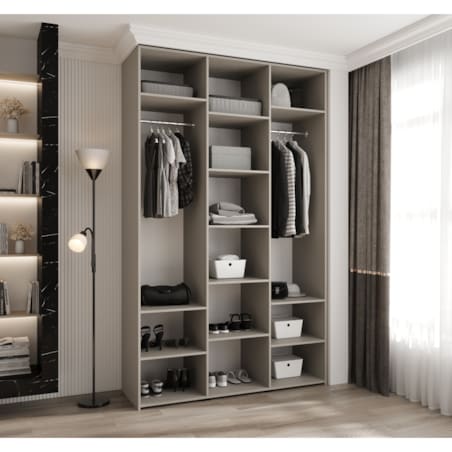 Szafa trzydrzwiowa Como 4 150 gł.50 kaszmir+złoty