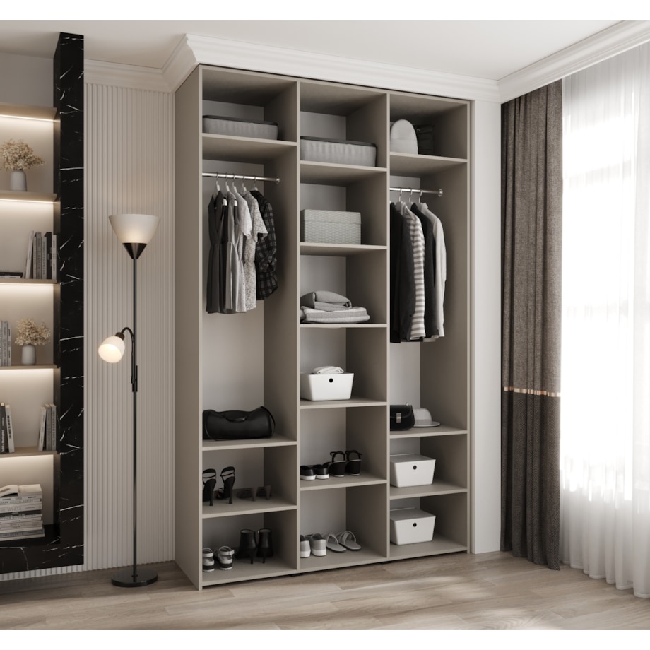 Szafa trzydrzwiowa Como 4 150 gł.50 kaszmir+złoty