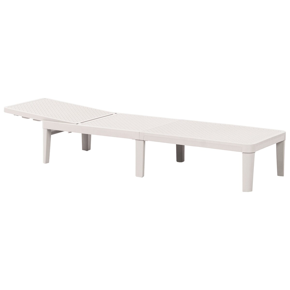 Leżak ogrodowy OSSIMO Rozkładany Materiał syntetyczny Jasnoszary