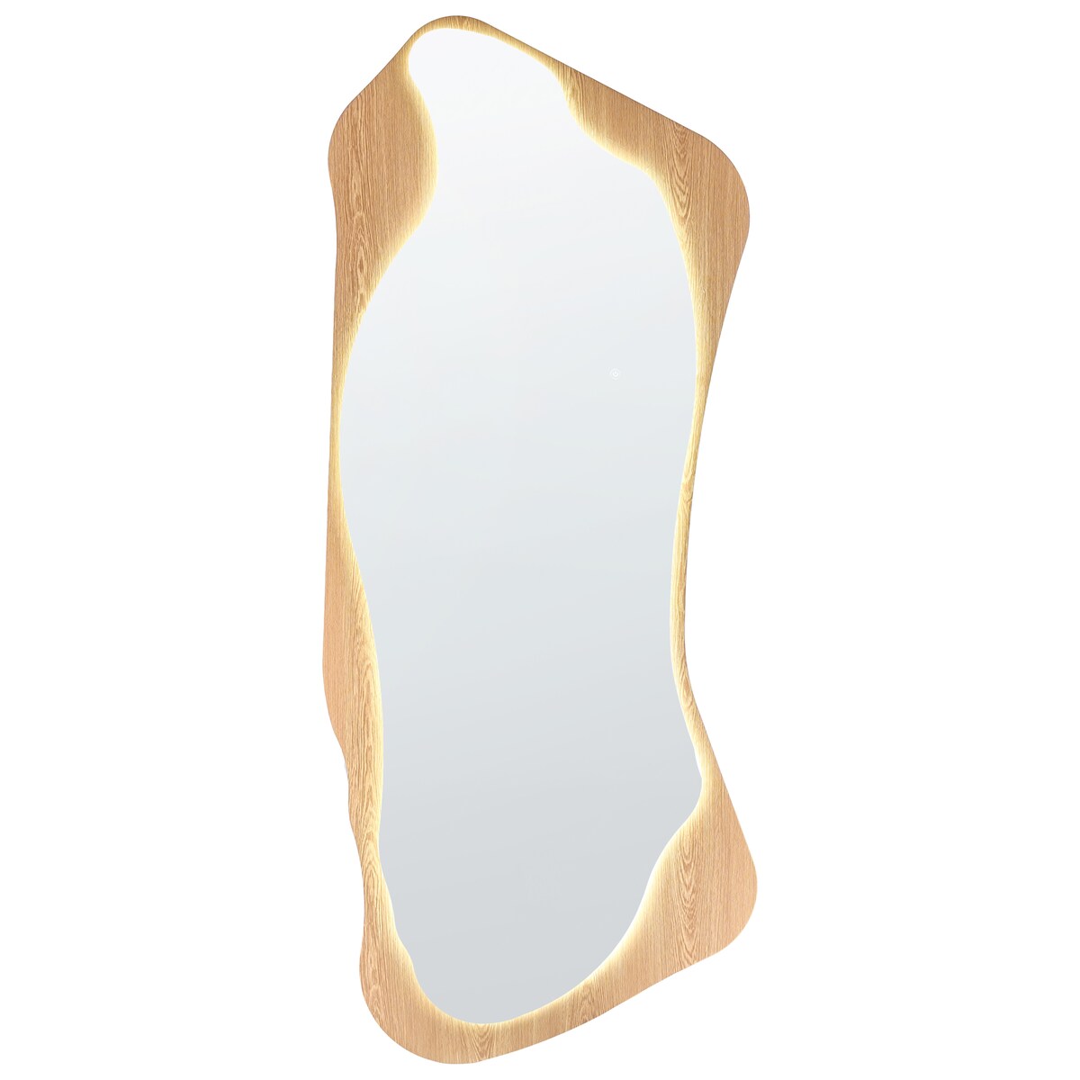 Lustro ścienne LAMBLORE 58 cm 171 cm LED Jasnobrązowy