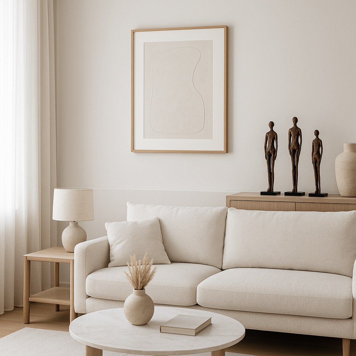 ZESTAW TRZECH FIGUREK DEKORACYJNYCH CHRISTIANO MIEDZIANE