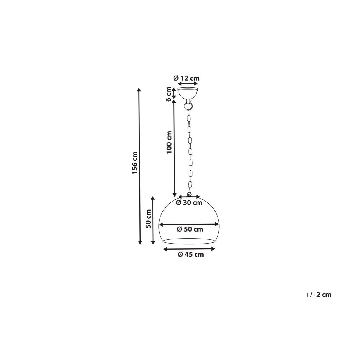 Lampa wisząca metalowa mosiężna HARANGI