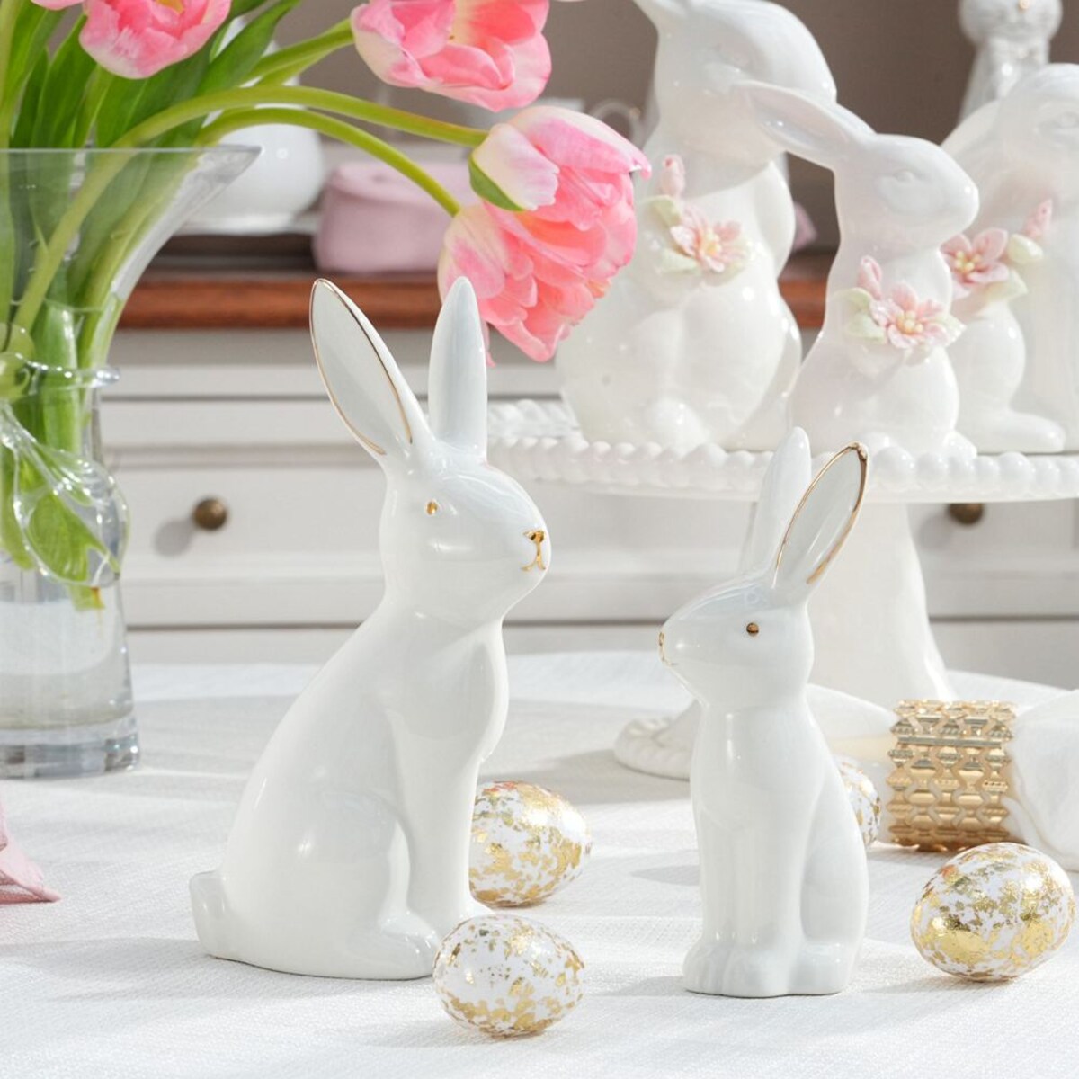 VILLA ITALIA Zajączek porcelanowy 17,5 cm MARCEL