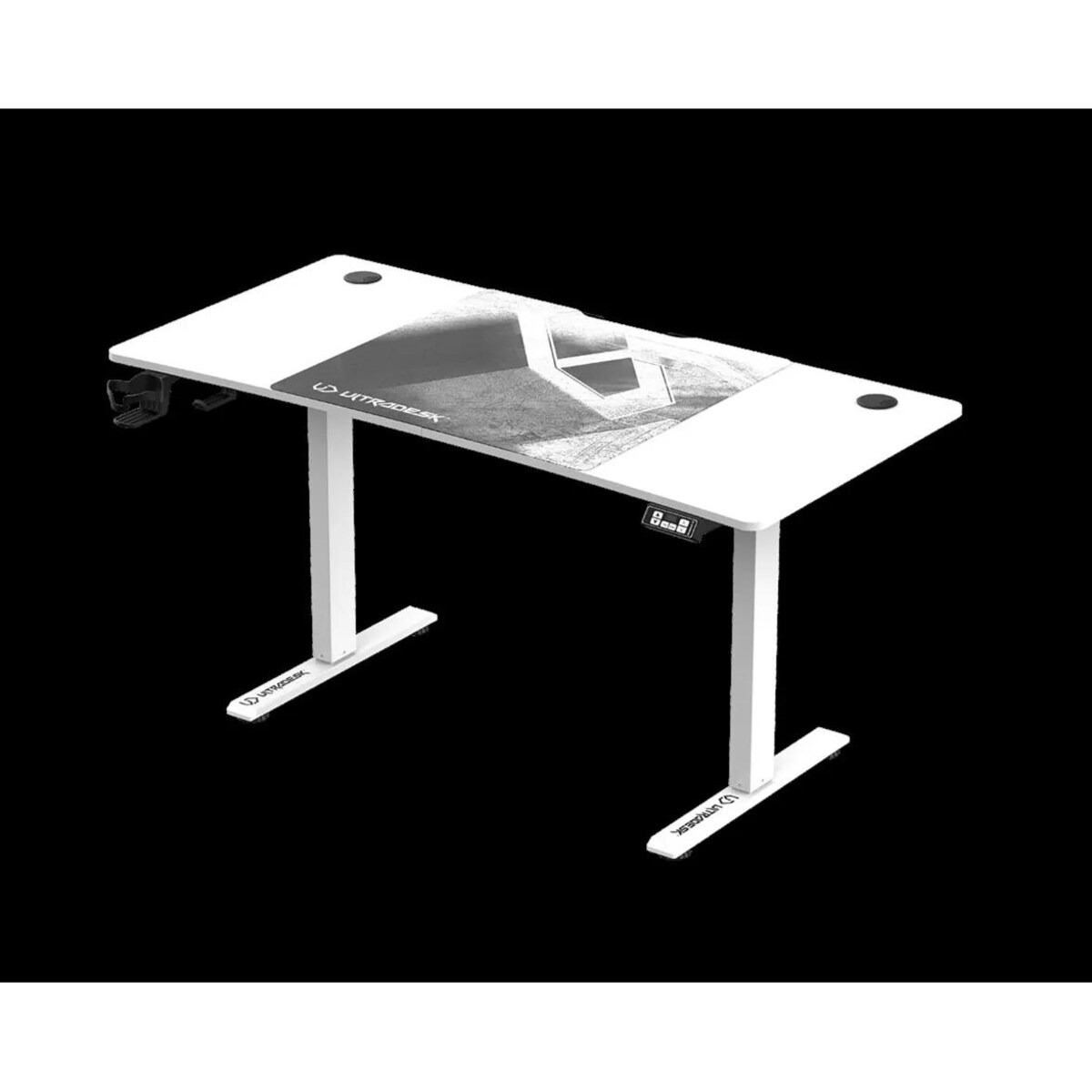 Biurko gamingowe LEVEL V2 LED białe