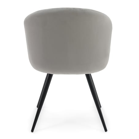 Krzesło tapicerowane obrotowe welurowe do salonu MODENA jasnoszare