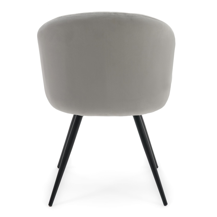 Krzesło tapicerowane obrotowe welurowe do salonu MODENA jasnoszare