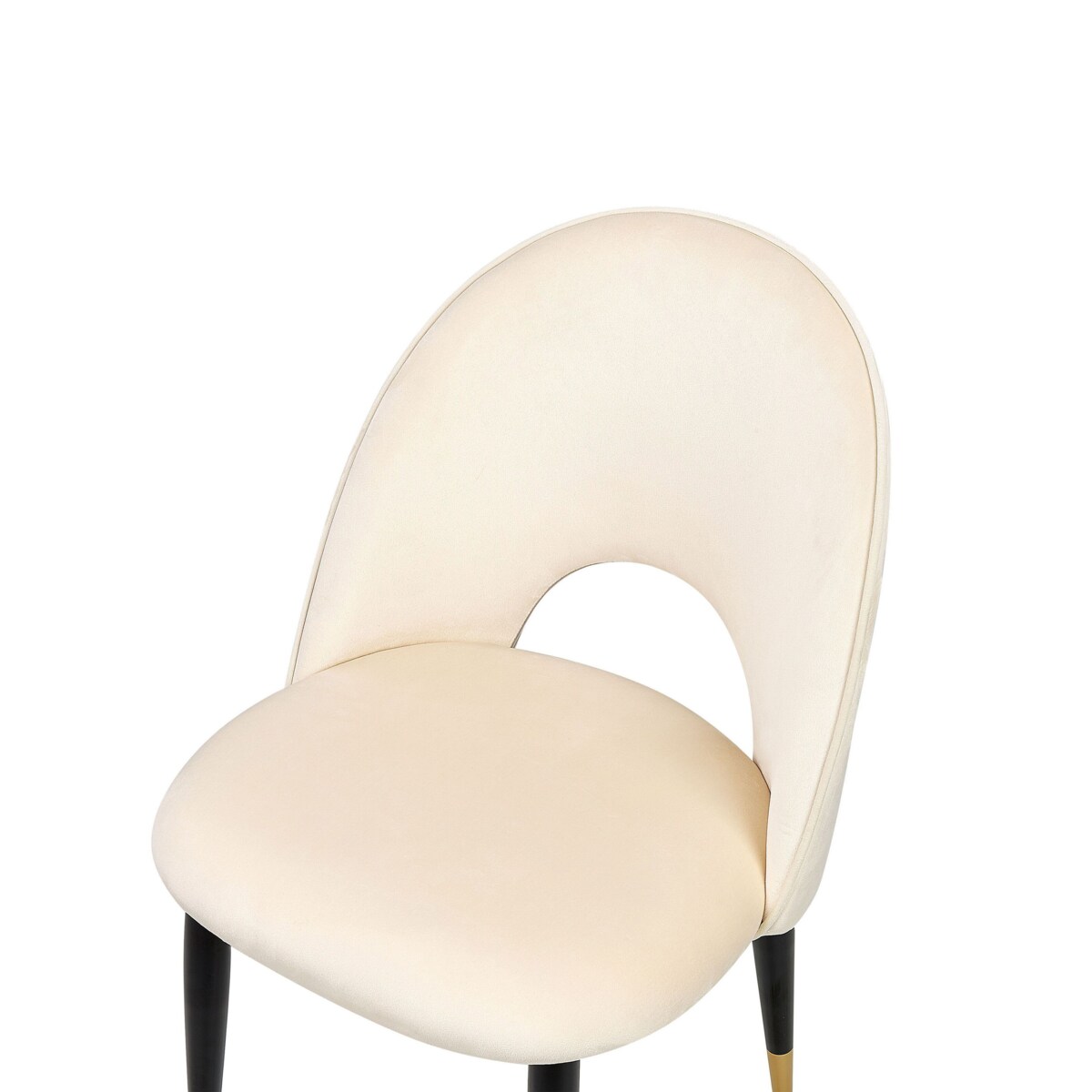 Zestaw 2 krzeseł do jadalni welurowy beżowy MAGALIA