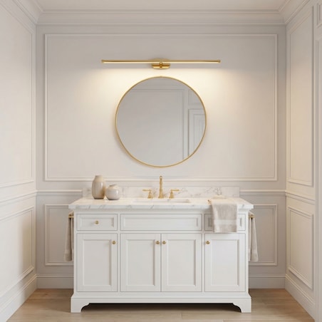 Kinkiet App1891-1W 80 Cm Led Złoty, Metal, Tworzywo Sztuczne