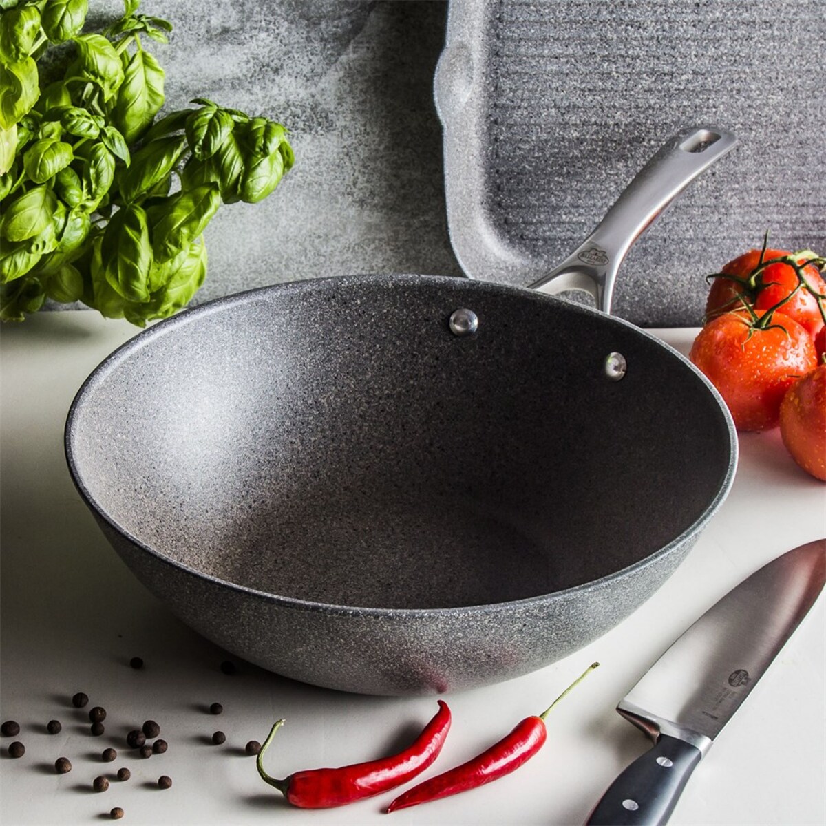 Wok indukcyjny Ballarini Salina Granitium - 30 cm