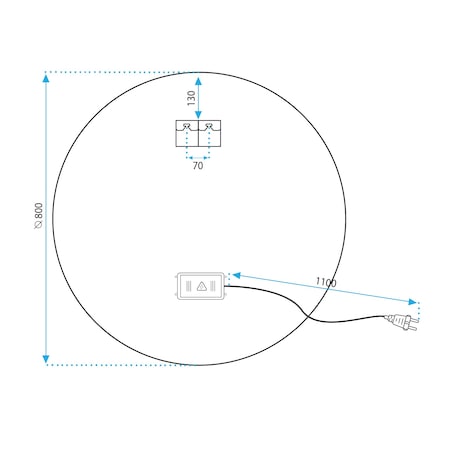 LUSTRO ŚCIENNE LED 80cm FFJ80