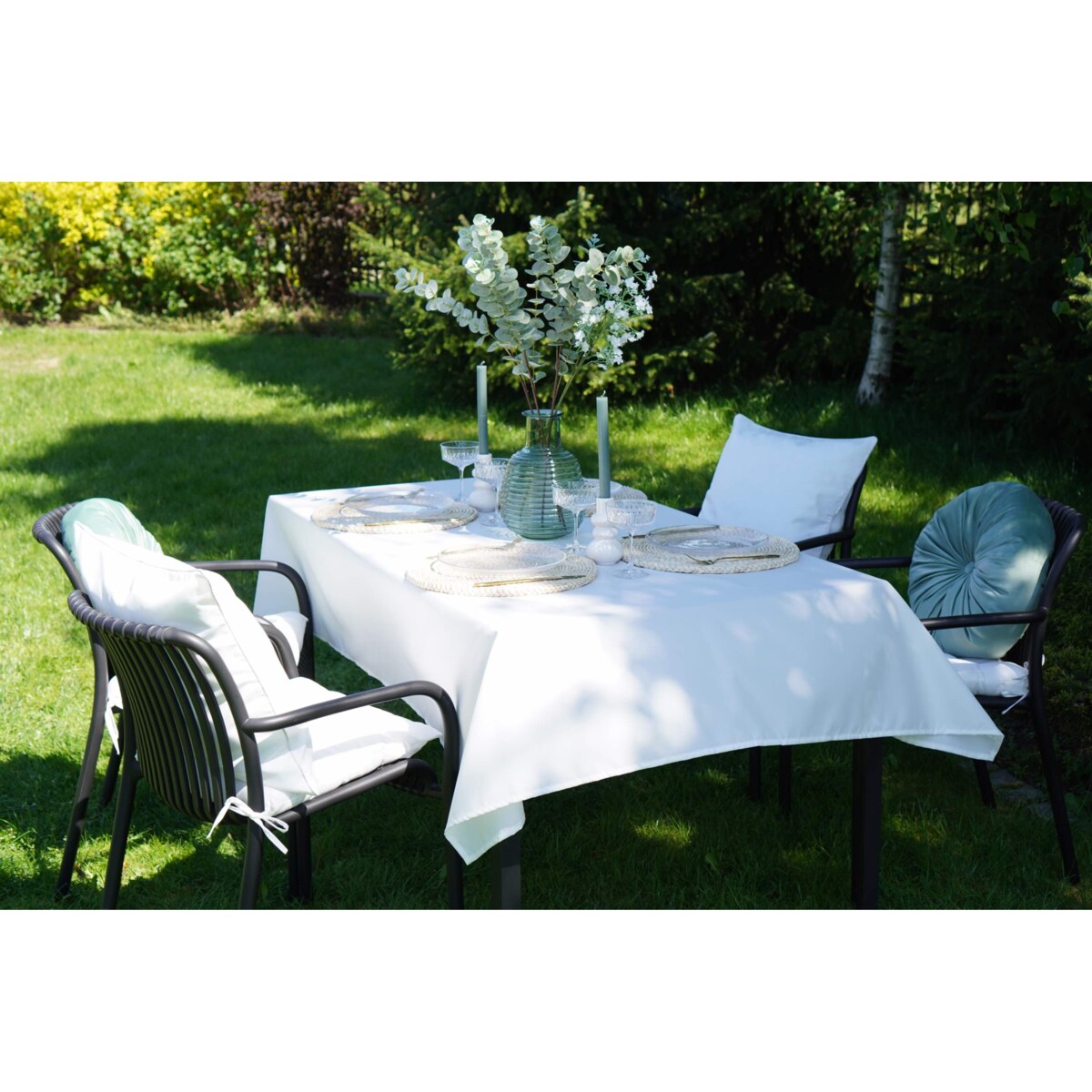 Szary Obrus Ogrodowy Wodoodporny 140x280 GAIA