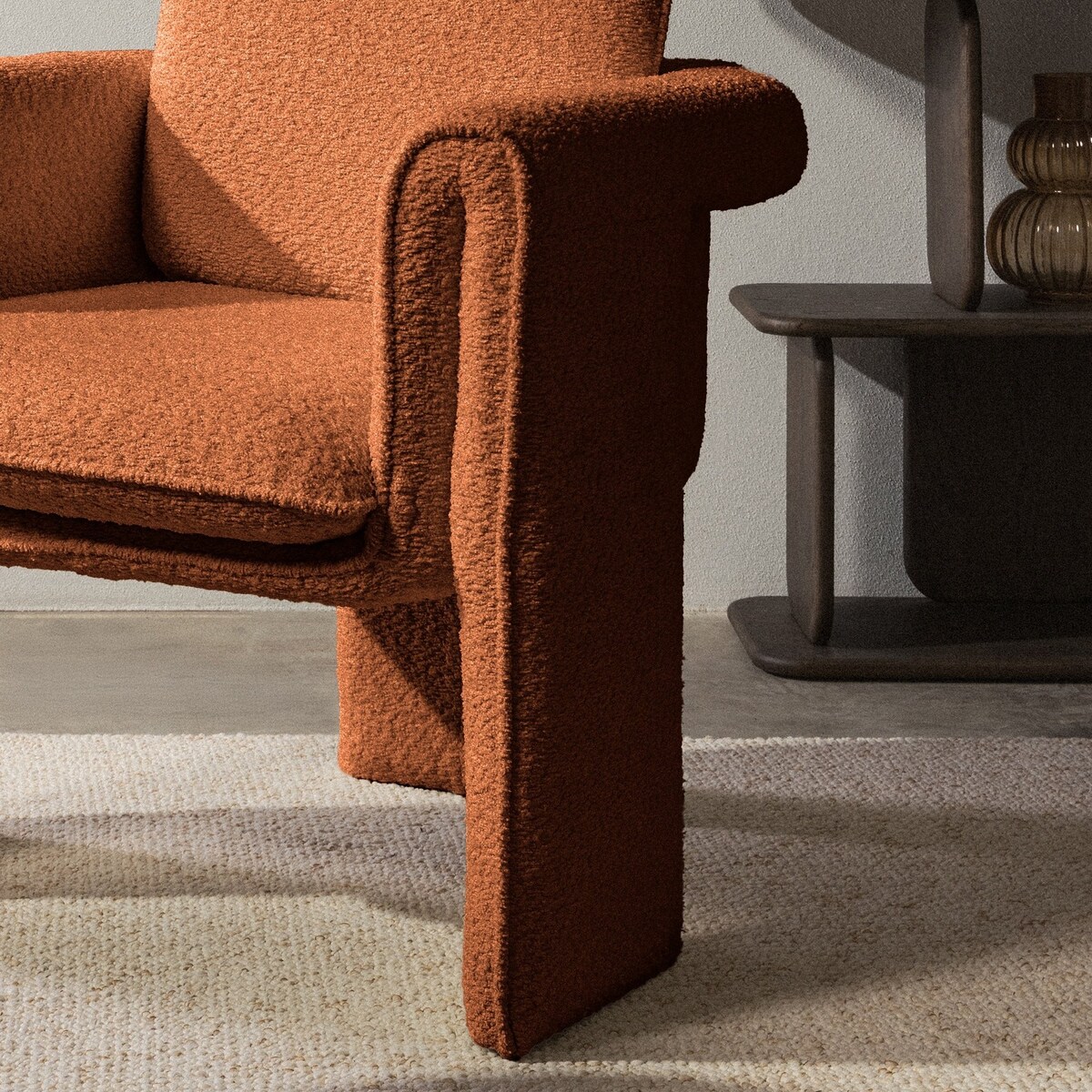 Krzesło tapicerowane CAMPINO miedziane 94,5x75x75 cm