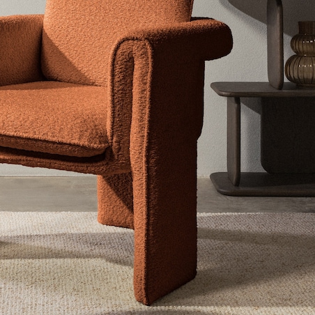 Krzesło tapicerowane CAMPINO miedziane 94,5x75x75 cm